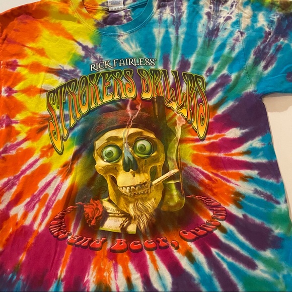 Vintage Tie Dye Biker Tee - Picture 3 of 5